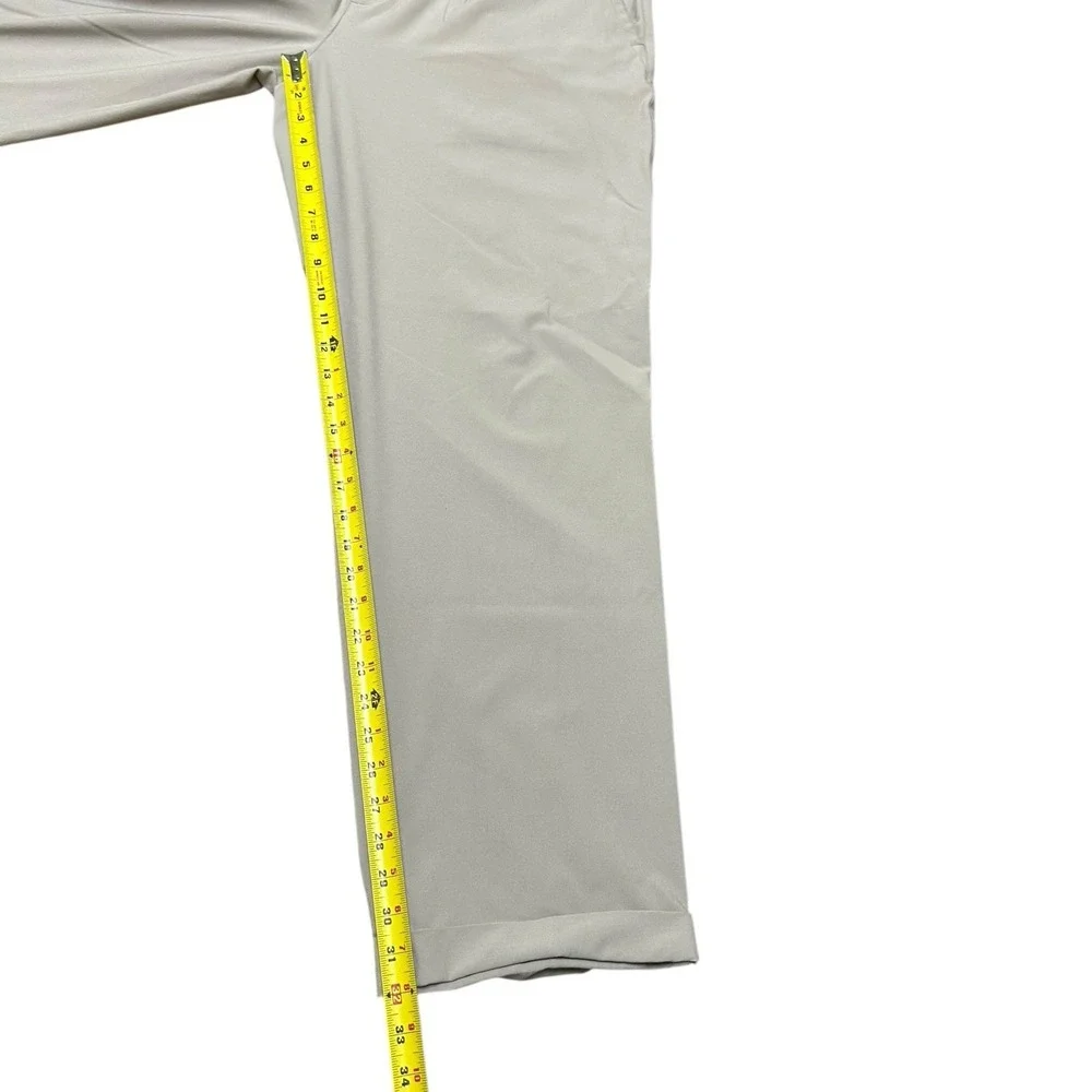 Nike Golf‎ Pants 38x32 Nike Fit Dry Cuffed Pleated Beige Khaki Men's